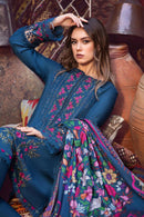 MARIA.B-3PC DHANAK EMBROIDERED SHIRT WITH COURTRAI PRINT SHAWL AND TROUSER-BIC-4075