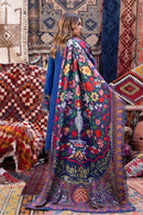 MARIA.B-3PC DHANAK EMBROIDERED SHIRT WITH COURTRAI PRINT SHAWL AND TROUSER-BIC-4075