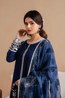 MARYAM & MARIA-3PC LAWN EMBROIDERED SHIRT WITH ORGANZA EMBROIDERED DUPATTA & TROUSER-BIC-4541