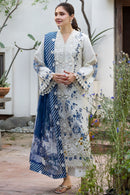 MOTIFZ-3PC LAWN HEAVY EMBROIDERED SHIRT WITH SILK PRINTED DUPATTA AND TROUSER-BIC-4906