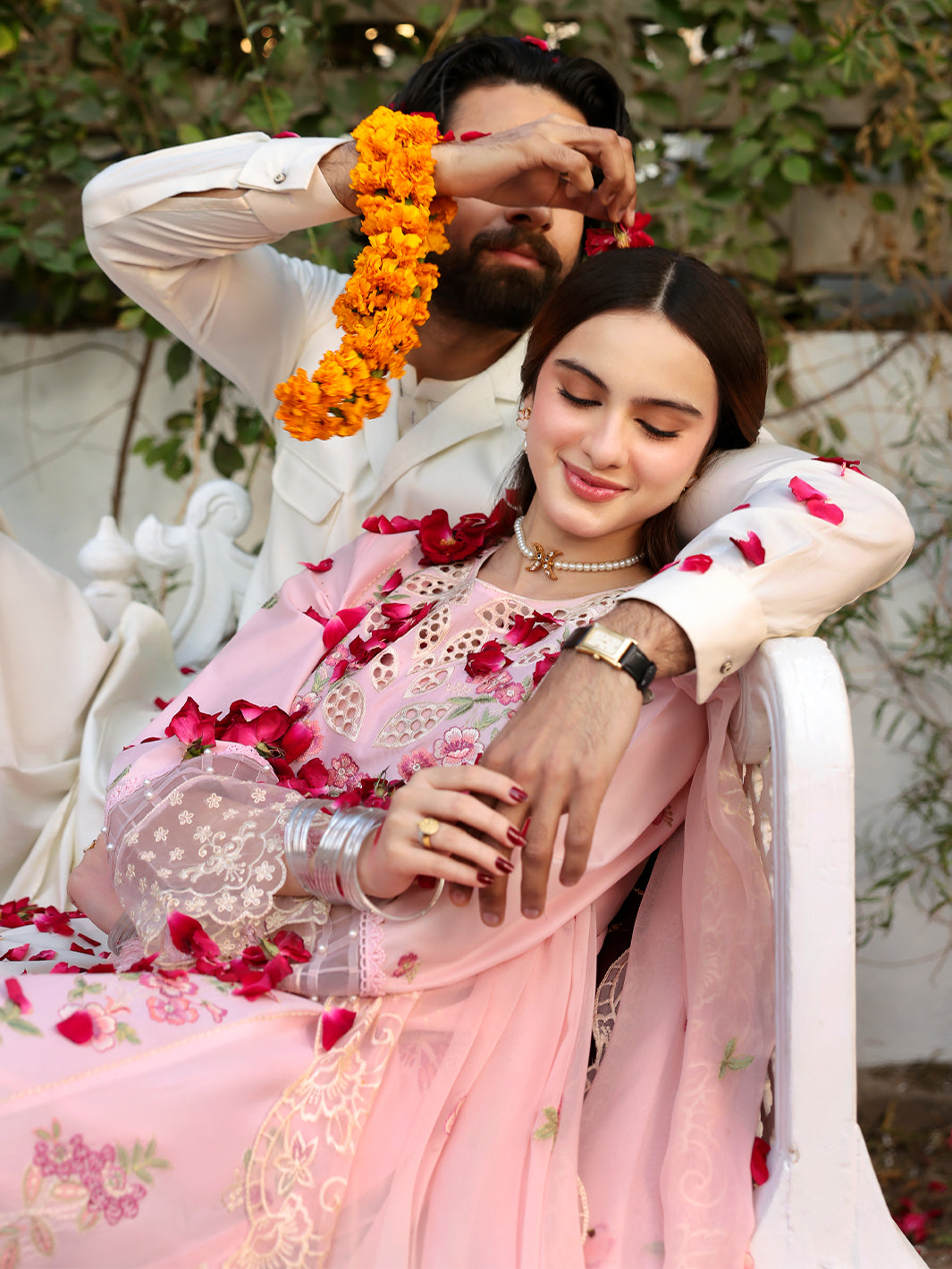 MAHNUR-3PC LAWN EMBROIDERED SHIRT WITH MONARK EMBROIDERED DUAPATTA AND TROUSER-BIC-3716