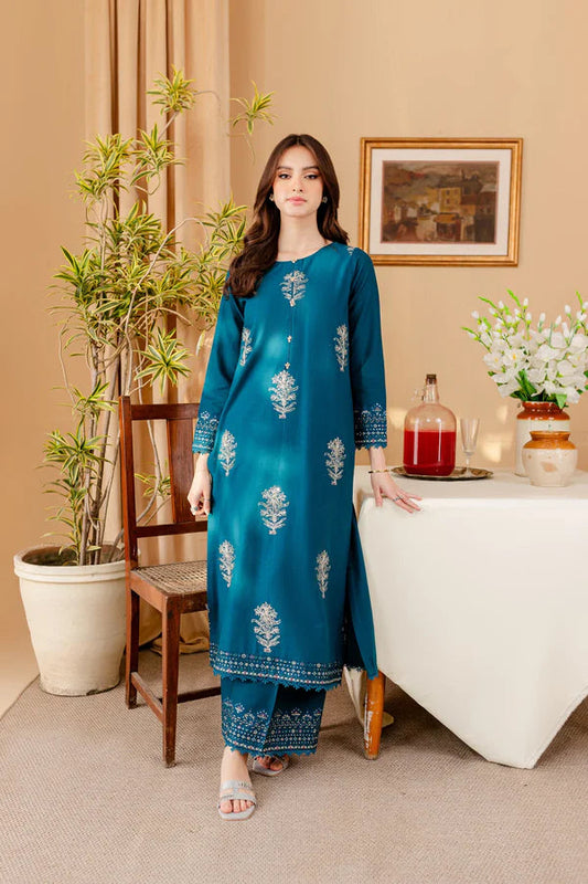 BATIK-2PC DHANAK SEQUIN EMBROIDRED SHIRT AND EMBROIDRED TROUSER-BIC-107