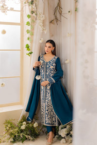 MIRANA-3PC LAWN EMBROIDERED SHIRT WITH BAMBER CHIFFON DUPATTA AND TROUSER-BIC-4728