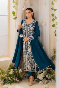 MIRANA-3PC LAWN EMBROIDERED SHIRT WITH BAMBER CHIFFON DUPATTA AND TROUSER-BIC-4728