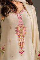 MIRANA-3PC DHANAK EMBROIDERED SHIRT WITH BAMBER CHIFFON DUPATTA AND TROUSER-BIC-4289