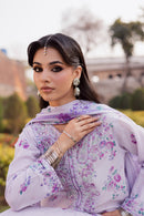 BATIK-3PC LAWN PRINTED EMB SHIRT WITH SILK PRINTED DUPATTA AND PRINTED TROUSER-BIC-019
