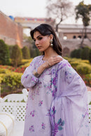 BATIK-3PC LAWN PRINTED EMB SHIRT WITH SILK PRINTED DUPATTA AND PRINTED TROUSER-BIC-019