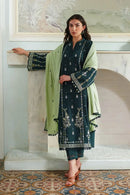 BATIK-3PC DHANAK EMBROIDERED SHIRT WITH DHANAK EMBROIDERED SHAWL & TROUSER-BIC-4178