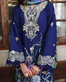 MUSHQ-3PC LAWN EMBROIDERED SHIRT WITH CHIFFON PRINTED DUPATTA AND TROUSER-BIC-4926