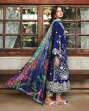 MUSHQ-3PC LAWN EMBROIDERED SHIRT WITH CHIFFON PRINTED DUPATTA AND TROUSER-BIC-4926