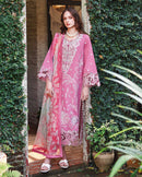 MUSHQ-3PC DHANAK EMBROIDERED SHIRT WITH WOOL PRINTED SHAWL AND TROUSER -BIC-5243