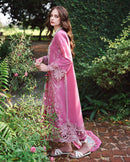 MUSHQ-3PC DHANAK EMBROIDERED SHIRT WITH WOOL PRINTED SHAWL AND TROUSER -BIC-5243