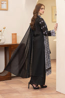 MIRAKHI-3PC LAWN CHIKENKARI EMBROIDERED SHIRT WITH LAWN TUBE SLUB DUPATTA-BIC-6400