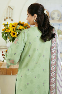 ZARA SHAHJAHAN- 3PC DHANAK EMBROIDERED SHIRT WITH WOOL PRINT SHAWL AND EMB TROUSER-BIC-3273