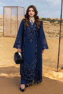 RANG RASIYA-3PC LAWN LASERCUTWORK EMBROIDERED SHIRT WITH KHAADI NET EMBROIDERED DUPATTA AND TROUSER -BIC-4773