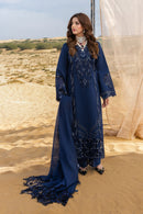 RANG RASIYA-3PC LAWN LASERCUTWORK EMBROIDERED SHIRT WITH KHAADI NET EMBROIDERED DUPATTA AND TROUSER -BIC-4773