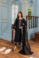 HANA - 3PC DHANAK EMBROIDERED WITH ORGANZA EMBROIDERED DUPPATTA - BIC-3306