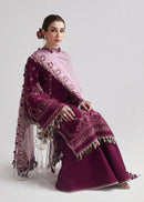 HUSSAIN REHAR-3PC DHANAK EMBROIDERED SHIRT WITH CHIFFON EMBROIDERED DUPATTA AND TROUSER-BIC-5179