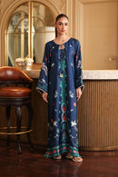 LULUSAR-2PC-SHAMOZE SILK PRINTED SHIRT WITH SILK TROUSER-BIC-9015