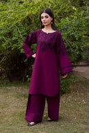 BATIK-2PIECE DHANAK EMBROIDERED SHIRT WITH DHANAK EMBROIDERED TROUSER-BIC-15089