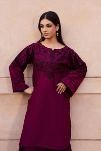 BATIK-2PIECE DHANAK EMBROIDERED SHIRT WITH DHANAK EMBROIDERED TROUSER-BIC-15089