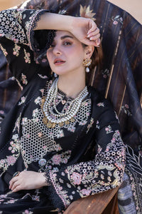 QALAMQAR-3PC LAWN EMBROIDERED SHIRT WITH CHIFFOON EMBROIDERED PRINT DUPATTA AND EMB TROUSER-BIC-4620