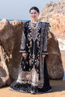 QALAMQAR-3PC LAWN EMBROIDERED SHIRT WITH CHIFFOON EMBROIDERED PRINT DUPATTA AND EMB TROUSER-BIC-4620