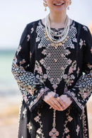 QALAMQAR-3PC LAWN EMBROIDERED SHIRT WITH CHIFFOON EMBROIDERED PRINT DUPATTA AND EMB TROUSER-BIC-4620