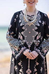 QALAMQAR-3PC LAWN EMBROIDERED SHIRT WITH CHIFFOON EMBROIDERED PRINT DUPATTA AND EMB TROUSER-BIC-4620
