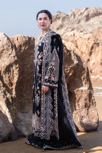 QALAMQAR-3PC LAWN EMBROIDERED SHIRT WITH CHIFFOON EMBROIDERED PRINT DUPATTA AND EMB TROUSER-BIC-4620