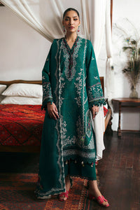 REPUBLIC WOMENSWEAR-3PC DHANAK EMBROIDERED SHIRT WITH COURTRAI PRINTED SHAWL & DHANAK TOUSER-BIC-4251