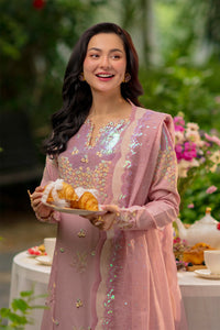 RANG RASIYA-3PC LAWN SEQUIN EMBROIDERED SHIRT WITH KHADDI NET EMB DUPATTA AND EMB TROUSER-BIC-4891