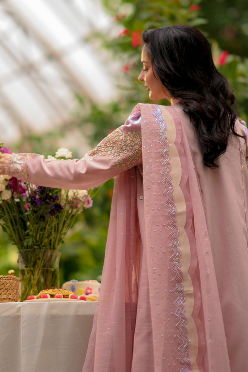 RANG RASIYA-3PC LAWN SEQUIN EMBROIDERED SHIRT WITH KHADDI NET EMB DUPATTA AND EMB TROUSER-BIC-4891