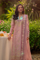 RANG RASIYA-3PC LAWN SEQUIN EMBROIDERED SHIRT WITH KHADDI NET EMB DUPATTA AND EMB TROUSER-BIC-4891
