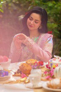 RANG RASIYA-3PC LAWN SEQUIN EMBROIDERED SHIRT WITH KHADDI NET EMB DUPATTA AND EMB TROUSER-BIC-4891