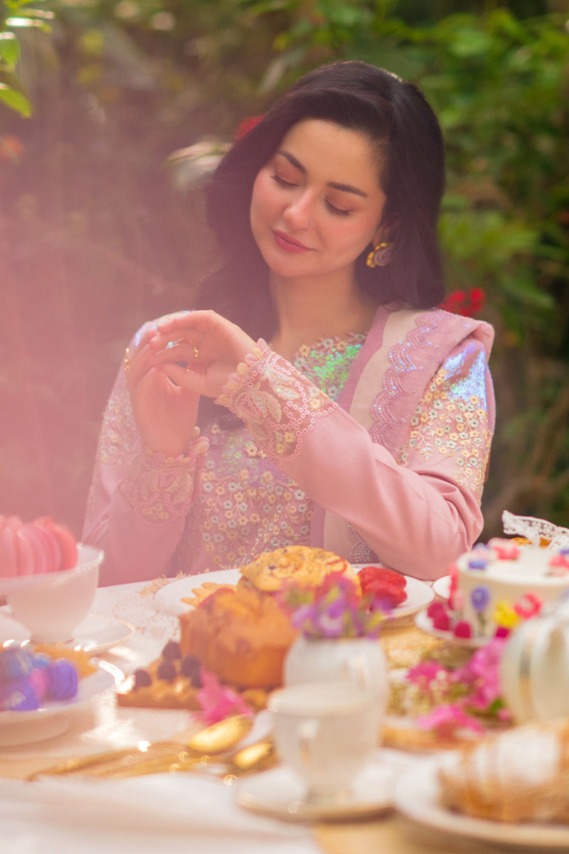 RANG RASIYA-3PC LAWN SEQUIN EMBROIDERED SHIRT WITH KHADDI NET EMB DUPATTA AND EMB TROUSER-BIC-4891