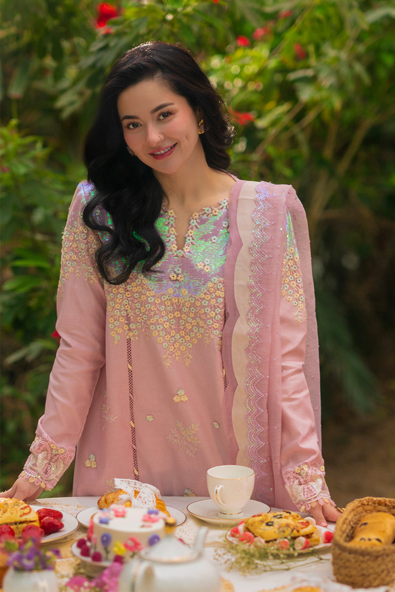 RANG RASIYA-3PC LAWN SEQUIN EMBROIDERED SHIRT WITH KHADDI NET EMB DUPATTA AND EMB TROUSER-BIC-4891