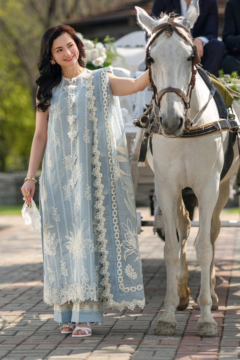 RANG RASIYA-3PC LAWN EMBROIDERED SHIRT WITH SELF JACQUARD EMBROIDERED DUPATTA AND TROUSER-BIC-4882