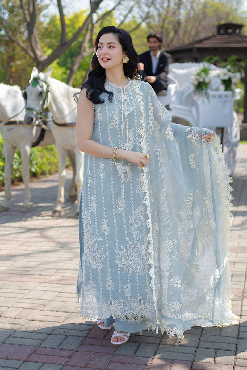 RANG RASIYA-3PC LAWN EMBROIDERED SHIRT WITH CHIFFON PRINTED EMB DUPATTA AND TROUSER-BIC-4882
