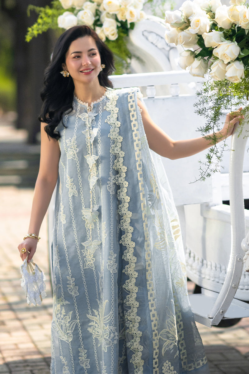 RANG RASIYA-3PC LAWN EMBROIDERED SHIRT WITH SELF JACQUARD EMBROIDERED DUPATTA AND TROUSER-BIC-4882