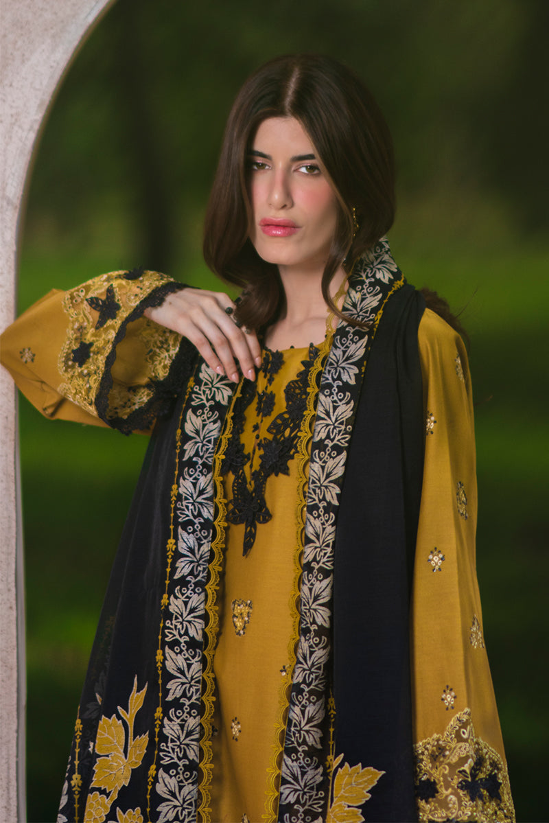 RANG RASIYA-3PC LAWN EMBROIDERED SHIRT WITH SILK PRINTED DUPATTA AND TROUSER-BIC-4911