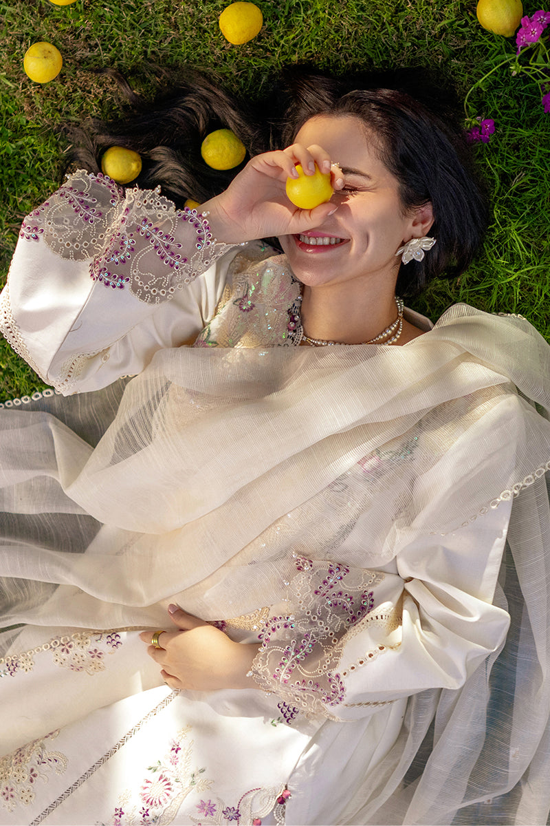 RANG RASIYA-3PC LAWN SEQUIN EMBROIDERED SHIRT WITH KHADDI NET EMB DUPATTA AND EMB TROUSER-BIC-4883