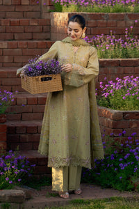 RANG RASIYA-3PC LAWN  EMBROIDERED SHIRT WITH MONARK PRINTED EMB DUPATTA AND TROUSER-BIC-4899