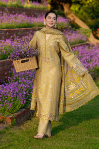 RANG RASIYA-3PC LAWN  EMBROIDERED SHIRT WITH MONARK PRINTED EMB DUPATTA AND TROUSER-BIC-4899