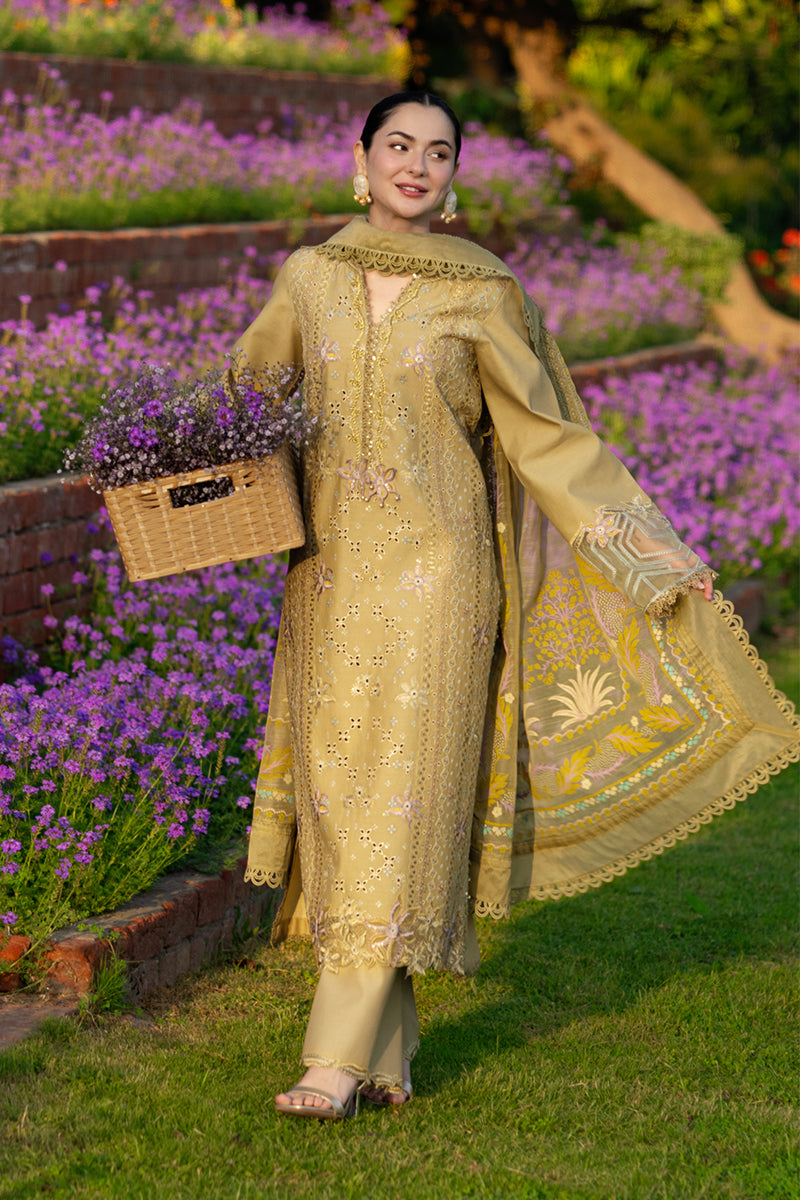RANG RASIYA-3PC LAWN  EMBROIDERED SHIRT WITH MONARK PRINTED EMB DUPATTA AND TROUSER-BIC-4899