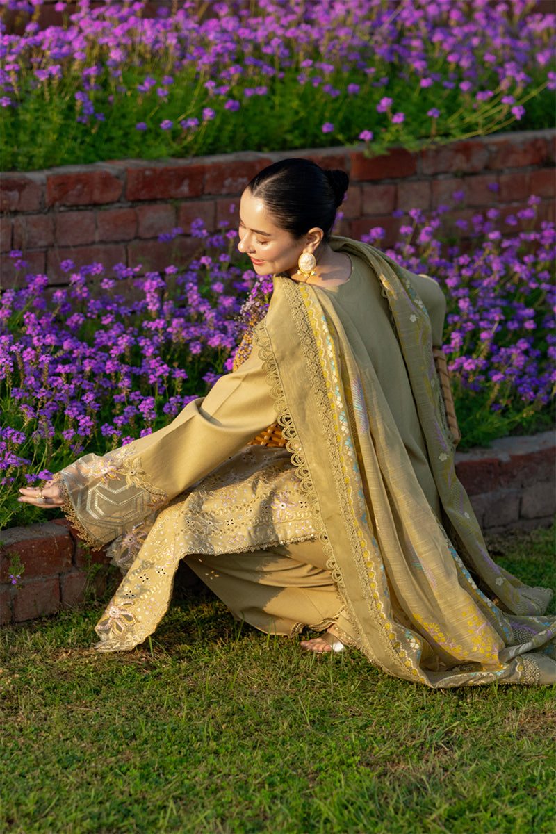 RANG RASIYA-3PC LAWN  EMBROIDERED SHIRT WITH MONARK PRINTED EMB DUPATTA AND TROUSER-BIC-4899