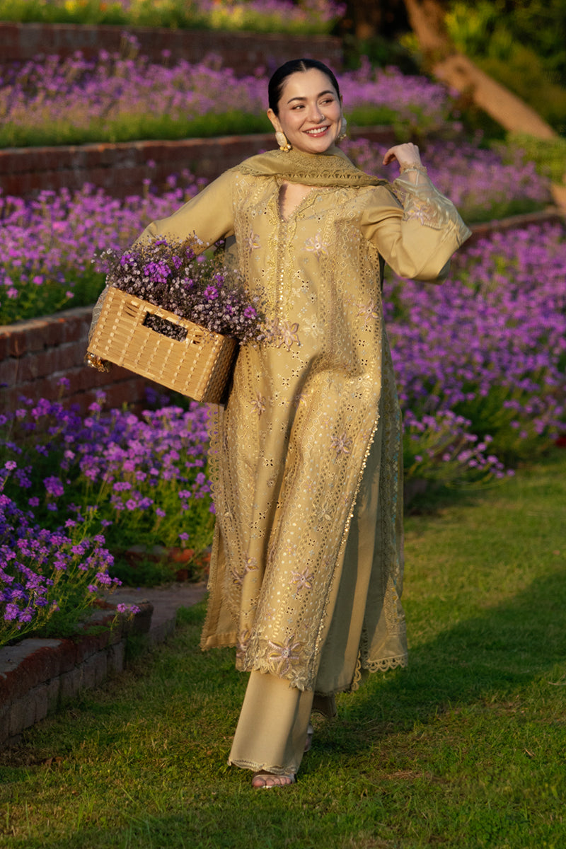 RANG RASIYA-3PC LAWN  EMBROIDERED SHIRT WITH MONARK PRINTED EMB DUPATTA AND TROUSER-BIC-4899