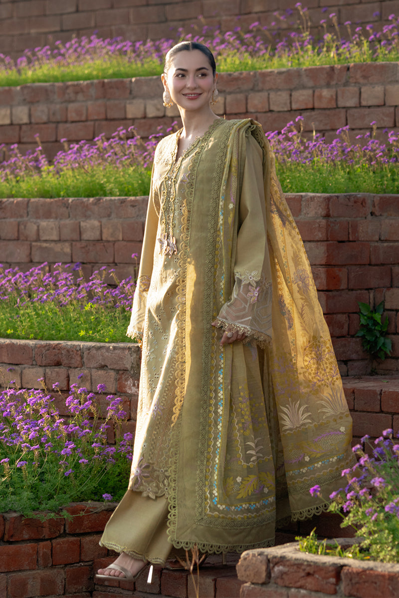 RANG RASIYA-3PC LAWN  EMBROIDERED SHIRT WITH MONARK PRINTED EMB DUPATTA AND TROUSER-BIC-4899
