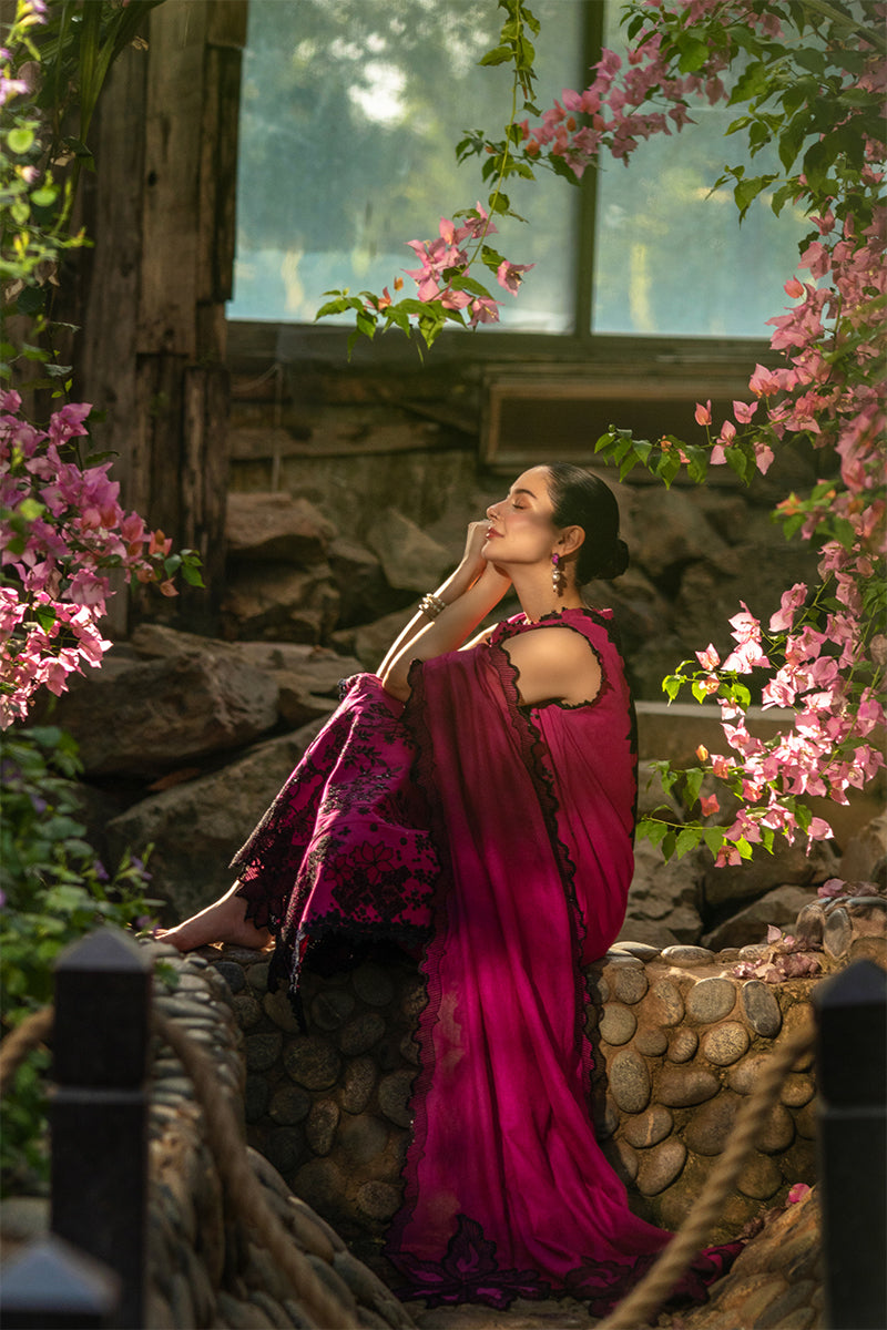 RANG RASIYA-3PC LAWN SEQUIN EMBROIDERED SHIRT WITH KHADDI NET EMB DUPATTA AND EMB TROUSER-BIC-4888