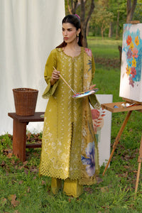 RANG RASIYA-3PC DHANAK EMBROIDERED SHIRT WITH WOOL PRINT SHAWL AND TROUSER-BIC-5080